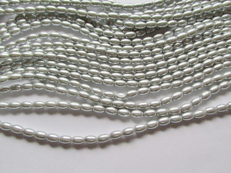 (image for) Silver Barrel Beads # 1647